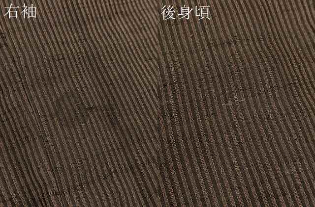 平和屋着物∞男性　長羽織　紬　縞　正絹　逸品　BAAT8940gt