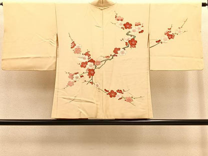 平和屋着物＃羽織 刺繍 枝梅 金彩 正絹 逸品 BAAT8963gt