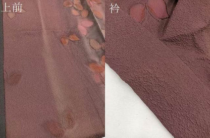 平和屋着物∞道中着　ロング丈　ふくれ織　舞蝶文　暈し染め　正絹　逸品　BAAT8968gt