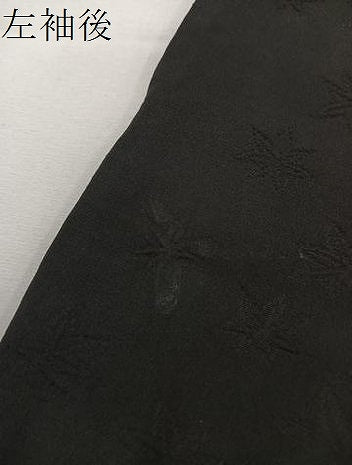 平和屋着物∞羽織　絞り　菊　黒地　正絹　逸品　BAAT8983gt
