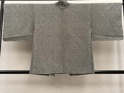 平和屋着物＃羽織　総絞り　黒地　正絹　逸品　BAAT8985gt