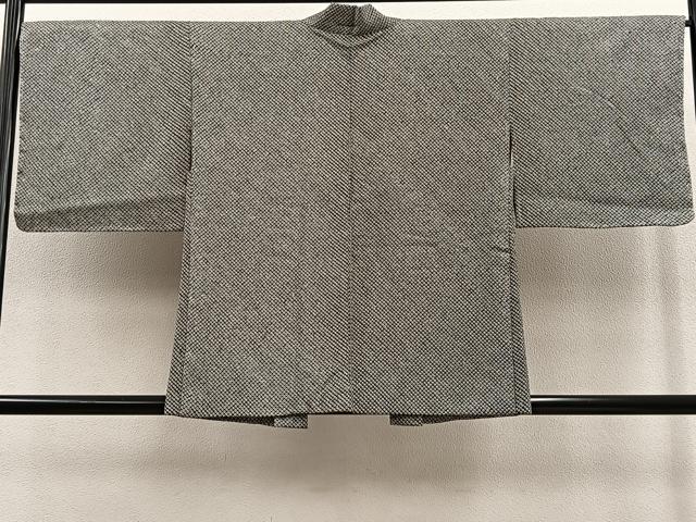 平和屋着物＃羽織　総絞り　黒地　正絹　逸品　BAAT8985gt