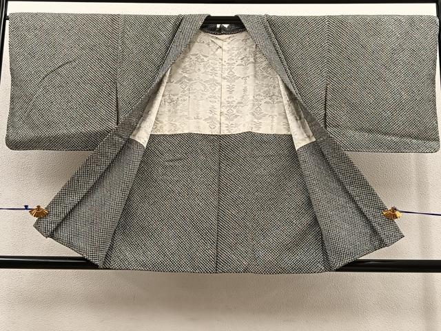 平和屋着物＃羽織　総絞り　黒地　正絹　逸品　BAAT8985gt
