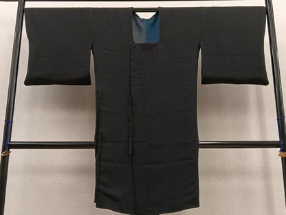 平和屋着物＃道行コート ロング丈 リバーシブル 霞文 暈し染め 正絹 逸品 BAAT8986gt