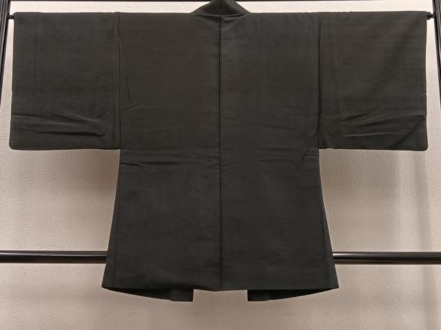 平和屋着物∞男性　羽織　紬　蝋色　正絹　逸品　BAAT8992gt