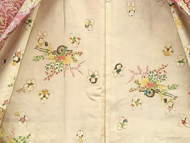 平和屋着物＃羽織 総絞り 葉尽くし 正絹 逸品 BAAT8995gt