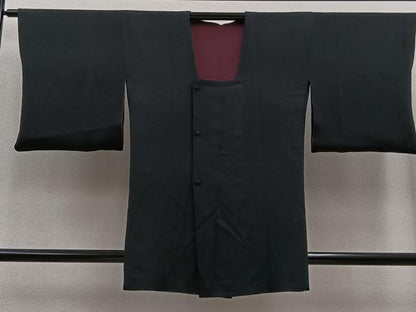 平和屋着物∞道行コート　ロング丈　リバーシブル　暈し染め　正絹　逸品　BAAT9000gt