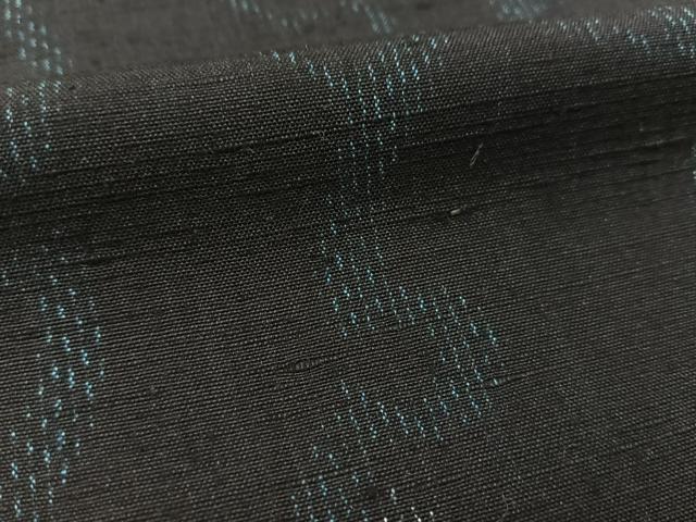 平和屋着物▽上質な紬　単衣　雪輪重ね文様　正絹　逸品　BAAT9012yc