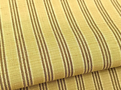 平和屋着物▽上質な紬　単衣　縞　正絹　逸品　BAAT9015yc