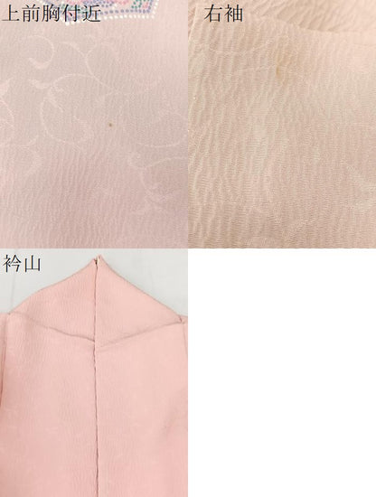 平和屋着物▽訪問着 単衣 ふくれ織 亀甲花文 正絹 逸品 BAAT9037yc