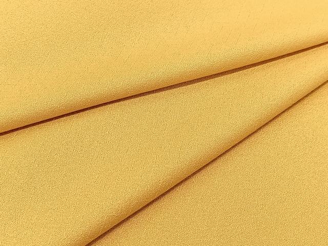 平和屋着物▽上質な色無地 単衣 檜垣地紋 飴色 正絹 逸品 BAAT9044yc