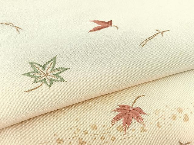 平和屋着物▽訪問着 単衣 刺繍 吹き寄せ文 暈し染め 金彩 正絹 逸品 BAAT9048yc