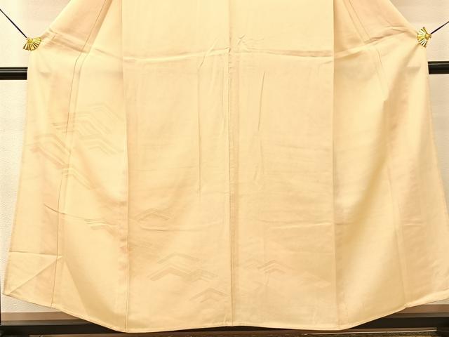 平和屋着物▽訪問着　単衣　入子菱青海波　正絹　逸品　BAAT9059yc