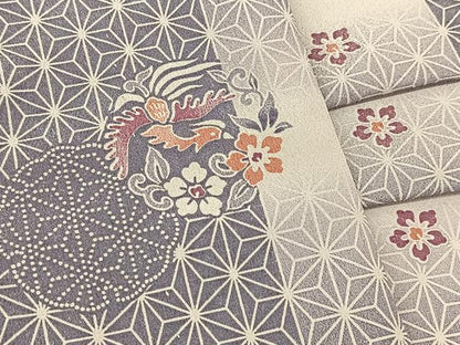 平和屋着物▽小紋 単衣 鳳凰花丸文 暈し染め 洗える着物 BAAT9062yc