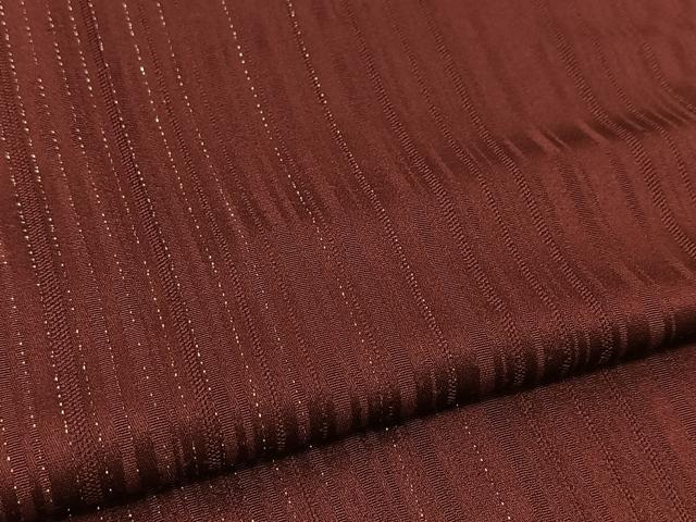 平和屋着物▽上質な小紋 単衣 縞 銀糸 正絹 逸品 BAAT9063yc