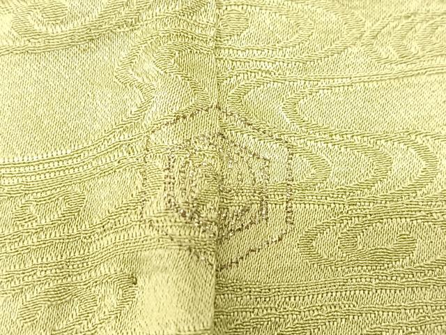 平和屋着物▽訪問着　単衣　絞り　秋草文　金彩　三越扱い　正絹　逸品　BAAT9064yc