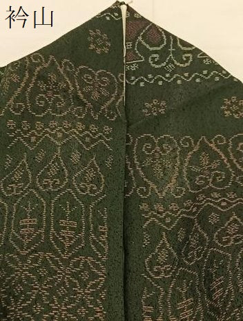 平和屋着物▽本場大島紬　薩摩結城　単衣　陶器花文　正絹　逸品　BAAT9065yc