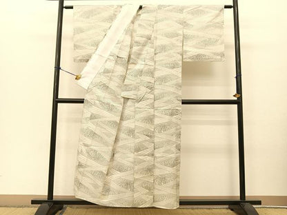 平和屋着物▽小紋 単衣 切嵌乱菊文 洗える着物 BAAT9066yc