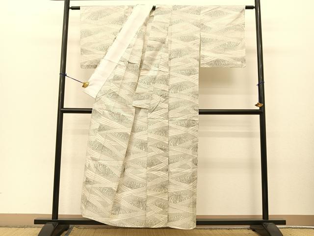 平和屋着物▽小紋 単衣 切嵌乱菊文 洗える着物 BAAT9066yc