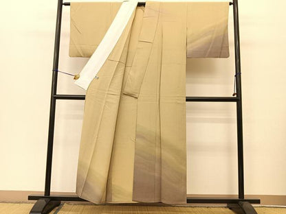 平和屋着物▽訪問着 単衣 霞文 暈し染め 正絹 逸品 BAAT9075yc