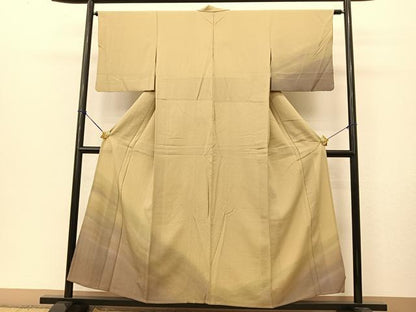 平和屋着物▽訪問着 単衣 霞文 暈し染め 正絹 逸品 BAAT9075yc