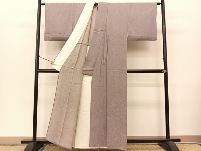 平和屋着物▽江戸小紋 単衣 抽象文様 正絹 逸品 BAAT9092yc