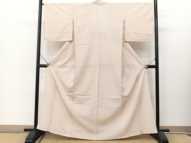 平和屋着物▽本塩沢　単衣　絣文様　正絹　逸品　未使用　BAAT9102yc