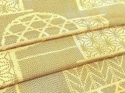 平和屋着物▽訪問着　単衣　籬吉祥文　正絹　逸品　BAAT9104yc