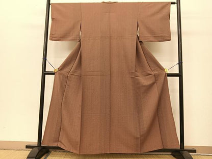 平和屋着物▽上質な小紋 単衣 吉祥間道 正絹 逸品 BAAT9108yc