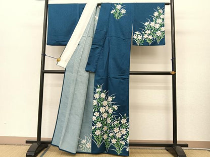 平和屋着物▽訪問着 単衣 撫子 金彩 洗える着物 BAAT9127yc