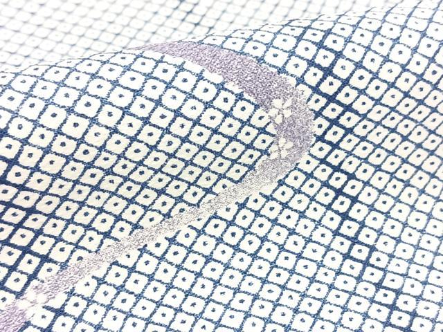 平和屋着物▽小紋 単衣 流線花文 洗える着物 BAAT9130yc