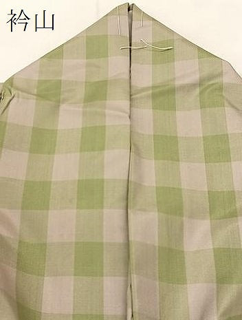 平和屋着物●本場縞大島紬　単衣　格子柄　正絹　逸品　BAAT9134yc