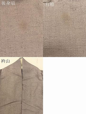 平和屋着物▽訪問着 単衣 紬地 草花文 暈し染め 金彩 銀通し地 正絹 逸品 BAAT9140yc
