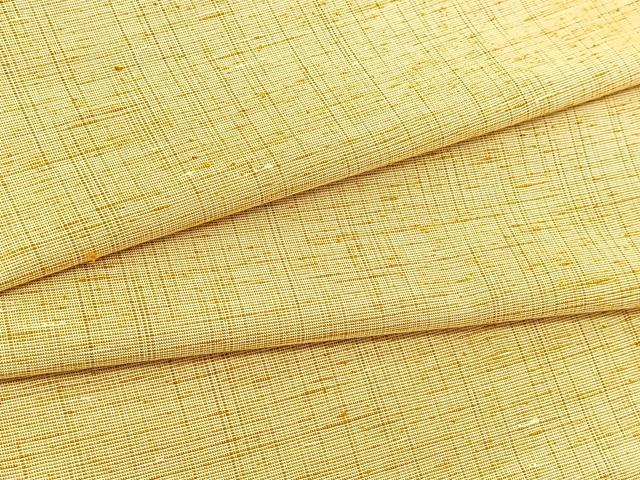 平和屋着物▽上質な紬 単衣 霞文 正絹 逸品 BAAT9146yc