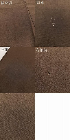 平和屋着物＃男性　長羽織　お召地　霞文　正絹　逸品　BAAT9252gt