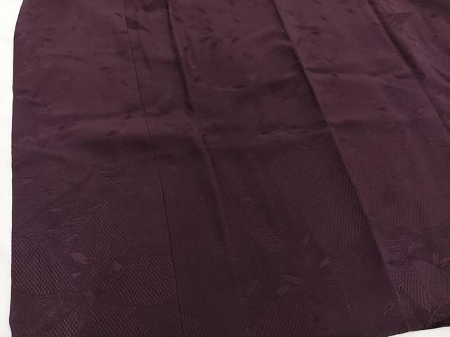 平和屋着物＃道中着 ロング丈 色無地 舞桜地紋 紫紺色 さが美扱い 正絹 逸品 BAAT9259gt