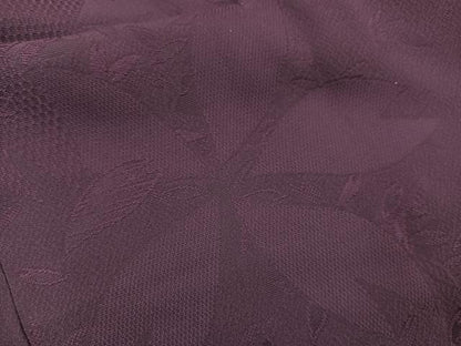 平和屋着物＃道中着 ロング丈 色無地 舞桜地紋 紫紺色 さが美扱い 正絹 逸品 BAAT9259gt