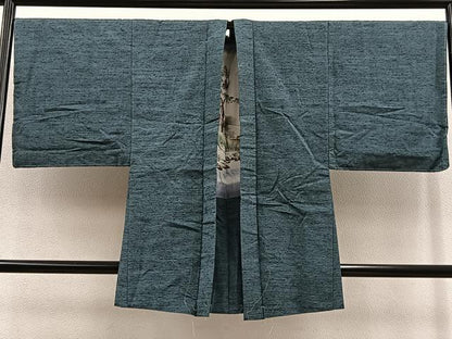 平和屋着物∞男性 長羽織 霞文 正絹 逸品 未使用 BAAT9268gt