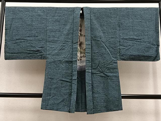 平和屋着物∞男性 長羽織 霞文 正絹 逸品 未使用 BAAT9268gt