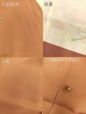 平和屋着物∞道行コート ろうけつ染め 枝花文 正絹 逸品 BAAT9272gt