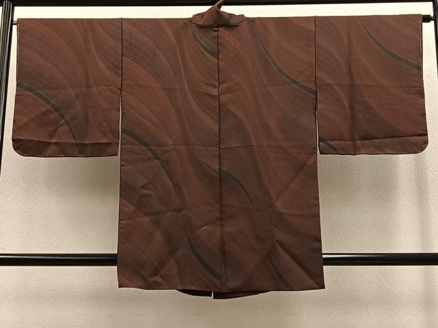 平和屋着物∞道中着　流線文　暈し染め　正絹　逸品　未使用　BAAT9275gt