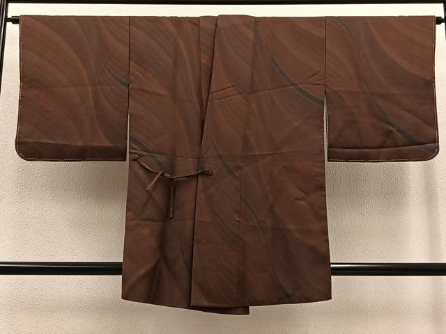 平和屋着物∞道中着　流線文　暈し染め　正絹　逸品　未使用　BAAT9275gt