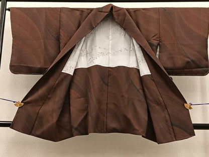 平和屋着物∞道中着　流線文　暈し染め　正絹　逸品　未使用　BAAT9275gt