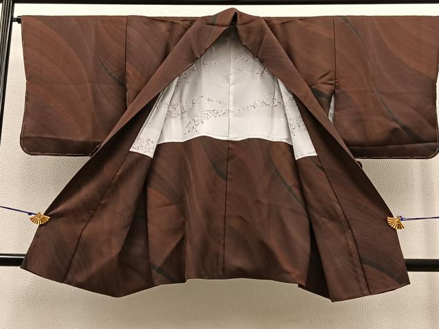 平和屋着物∞道中着　流線文　暈し染め　正絹　逸品　未使用　BAAT9275gt