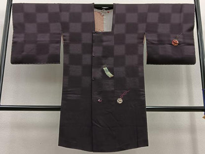 平和屋着物＃道行コート　ロング丈　パッチワーク　鈴に短冊　正絹　逸品　未使用　BAAT9276gt