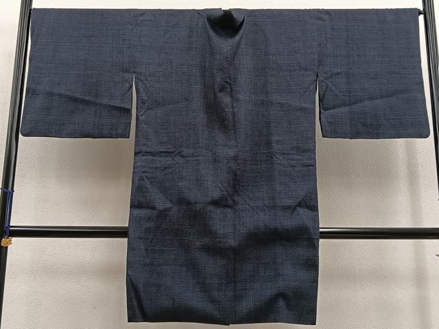 平和屋着物＃本場結城紬 重要無形文化財 道中着 ロング丈 100亀甲 総詰め 正絹 逸品 BAAT9277gt