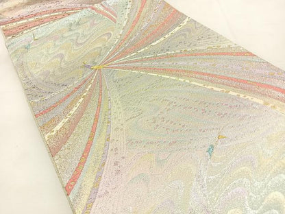 平和屋着物◎佐賀錦 六通柄袋帯 唐織 鳳凰 金銀糸 正絹 逸品 BAAT9836hj