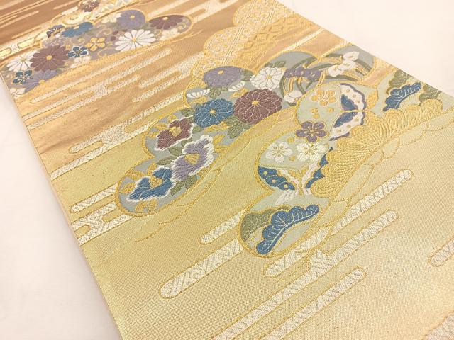 平和屋着物◎六通柄袋帯 唐織 平安線 金銀糸 正絹 逸品 BAAT9866hj