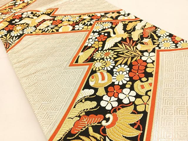 平和屋着物◎六通柄袋帯　唐織　宝尽くし　金銀糸　正絹　逸品　BAAT9884hj