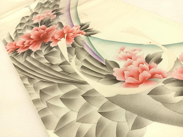 平和屋着物◎太鼓柄袋帯　花鳥文　金彩　正絹　逸品　BAAT9938hj